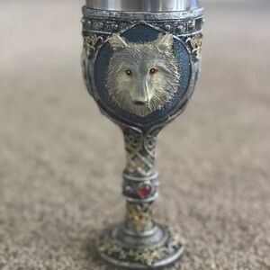 Pacific Giftware Lone Spirit White Wolf Celtic Magic 7oz Wine Chalice Goblet